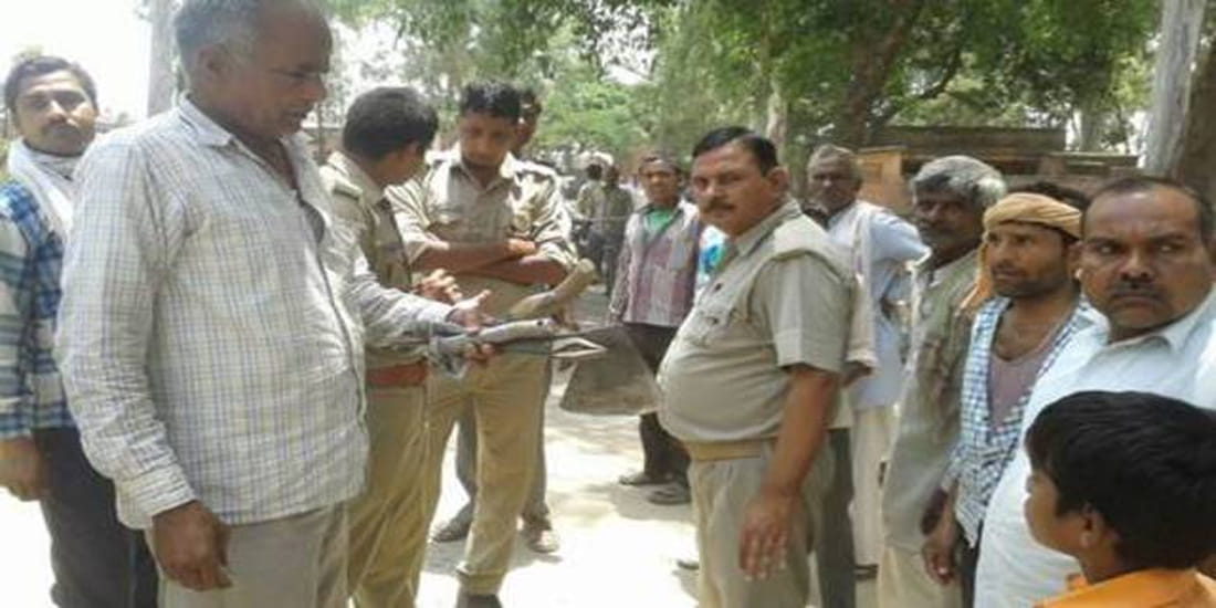 gram pradhan beaten by goons