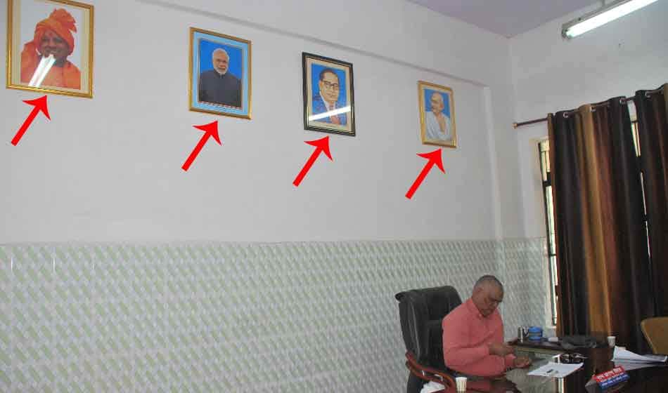 uttar pradesh government officers using bjp leaders photos in office to impress yogi adityanath