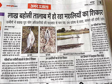 Lakh Bahaani pond guards removed