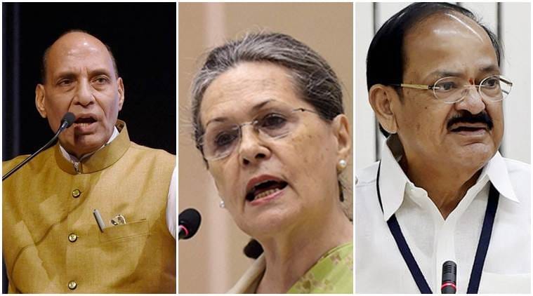 presidential poll rajnath singh and congress soniya gandhi 