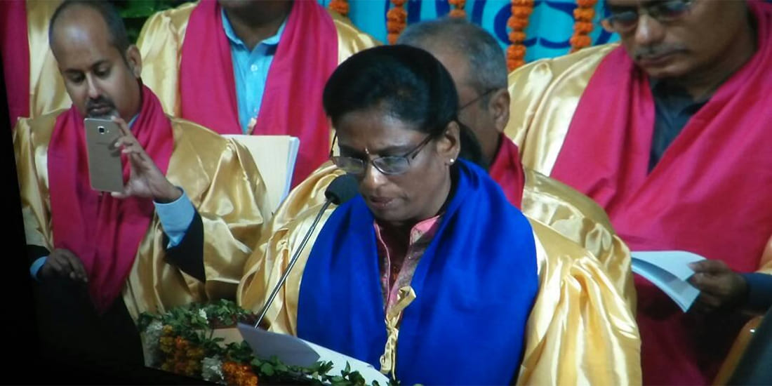 p t usha awarded with honor degree iit kanpur