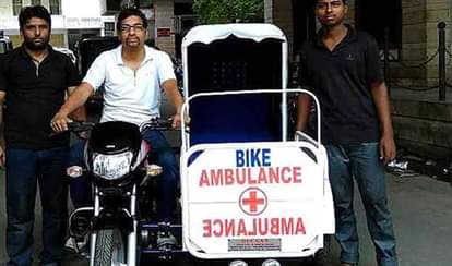 a man from hyderabad made bike ambulance for poors