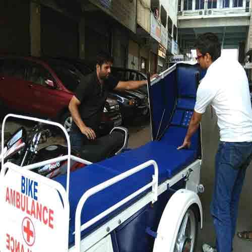 a man from hyderabad made bike ambulance for poors