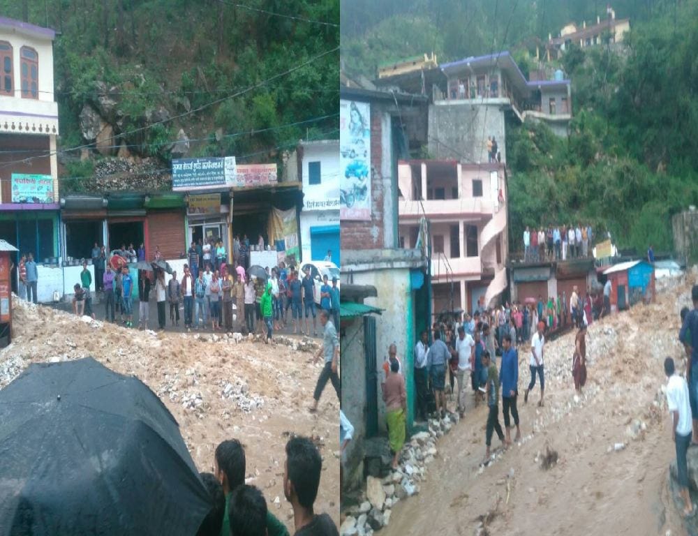 very heavy rain like disaster in tehri