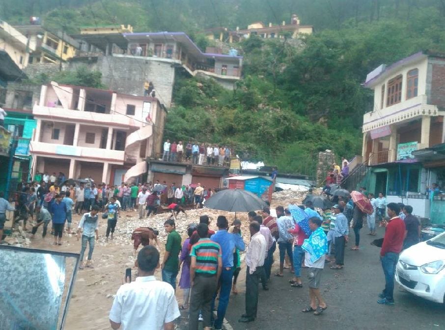 very heavy rain like disaster in tehri