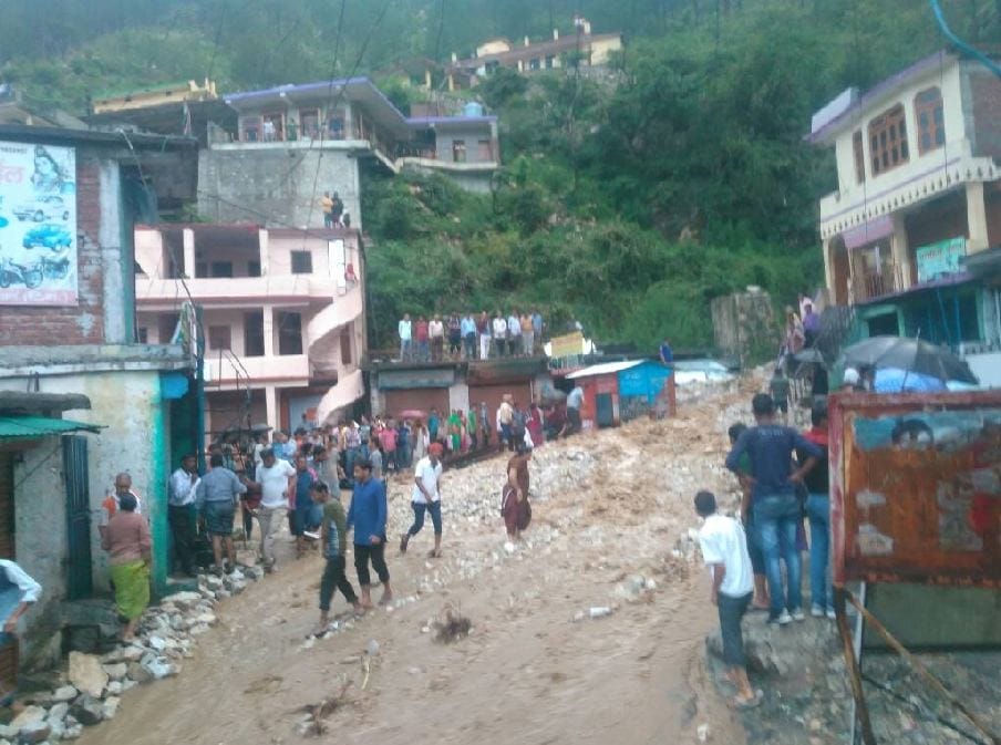 very heavy rain like disaster in tehri