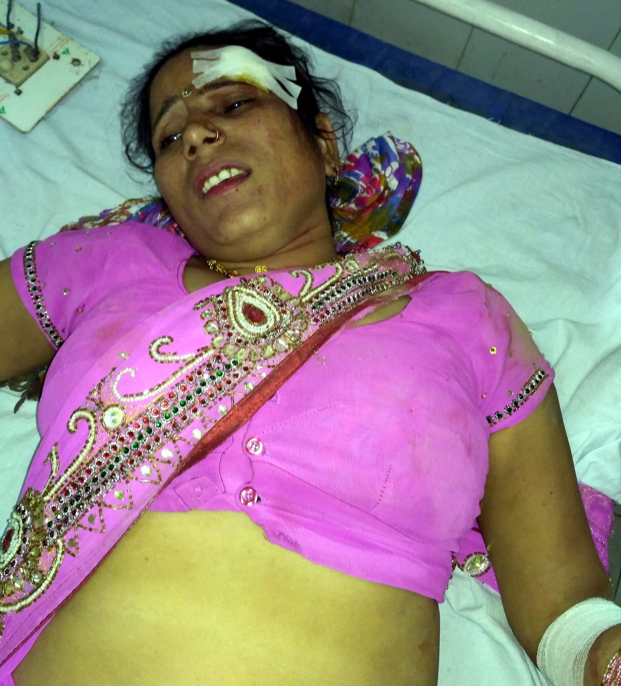 Three injured road accident.