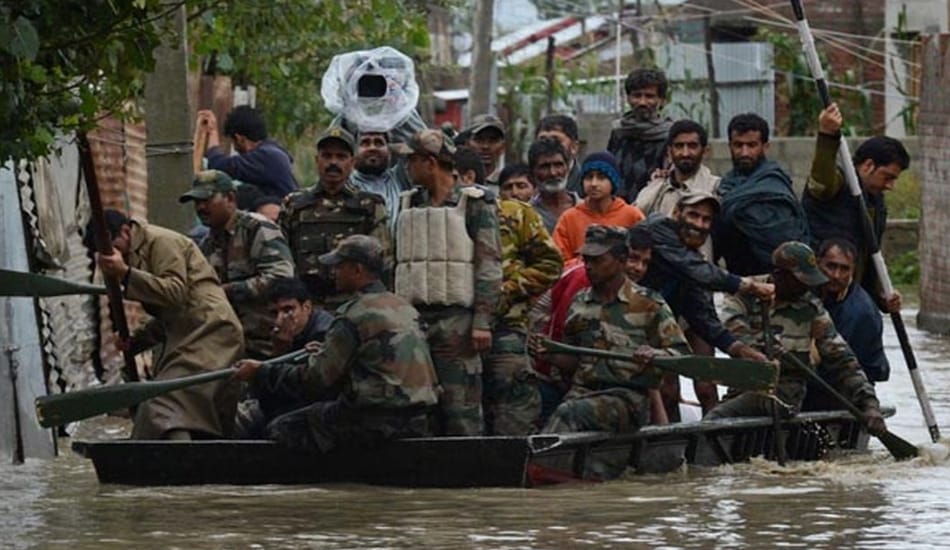 INDIAN ARMY STOOD WITH KASHMIR WHILE FLOODS