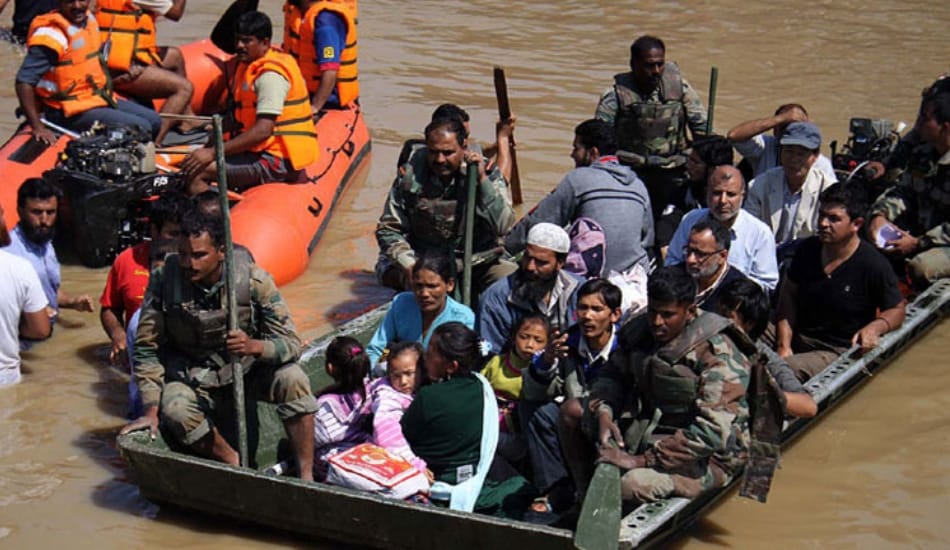 INDIAN ARMY STOOD WITH KASHMIR WHILE FLOODS
