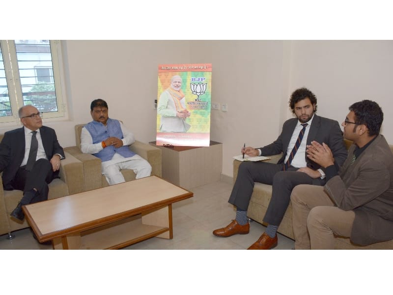  officers of american embassy visits BJP office.