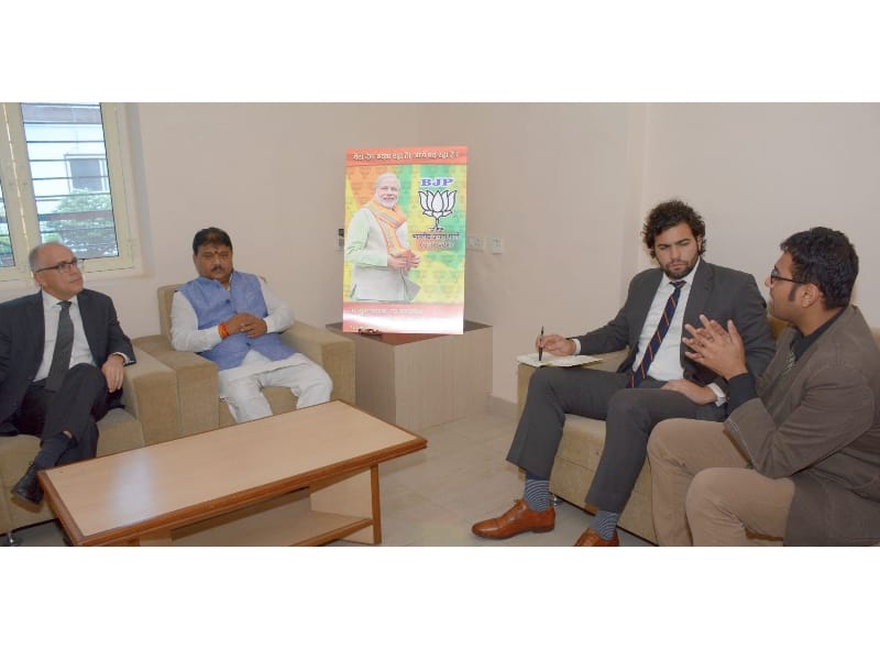  officers of american embassy visits BJP office.