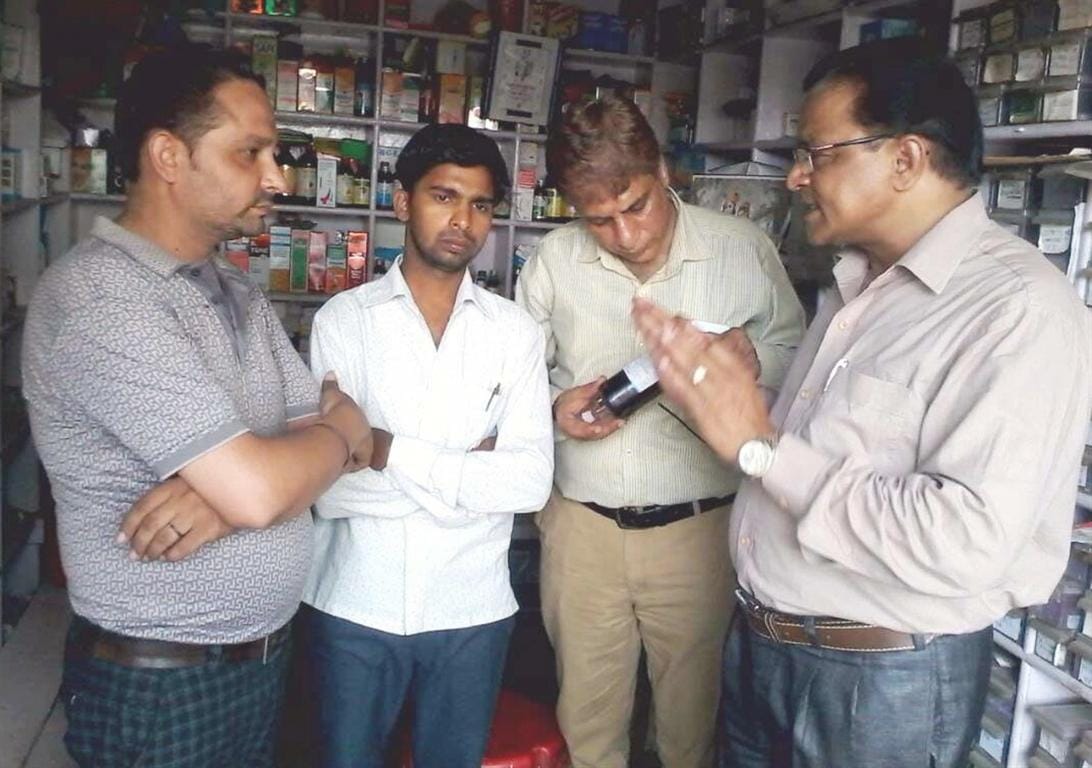 The blood on the medical store licensed will be cancealed in hathras