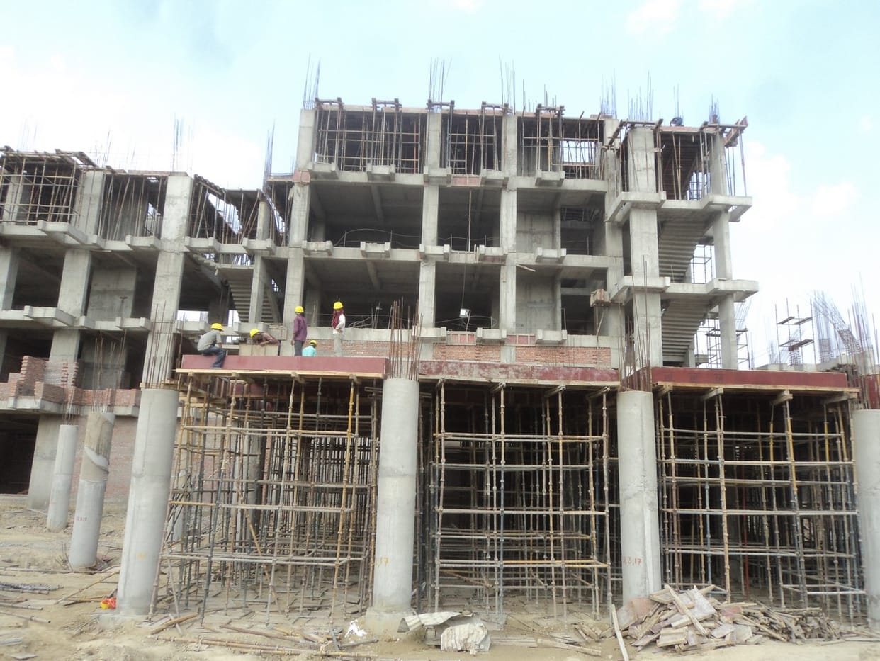 Medical college construction trapped