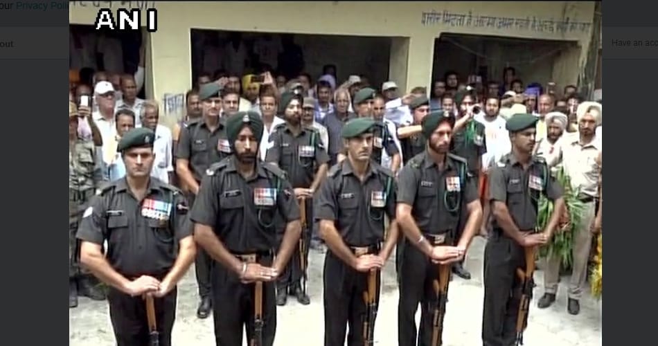 Naik Bakhtawar Singh funeral, killed in pakistan firing