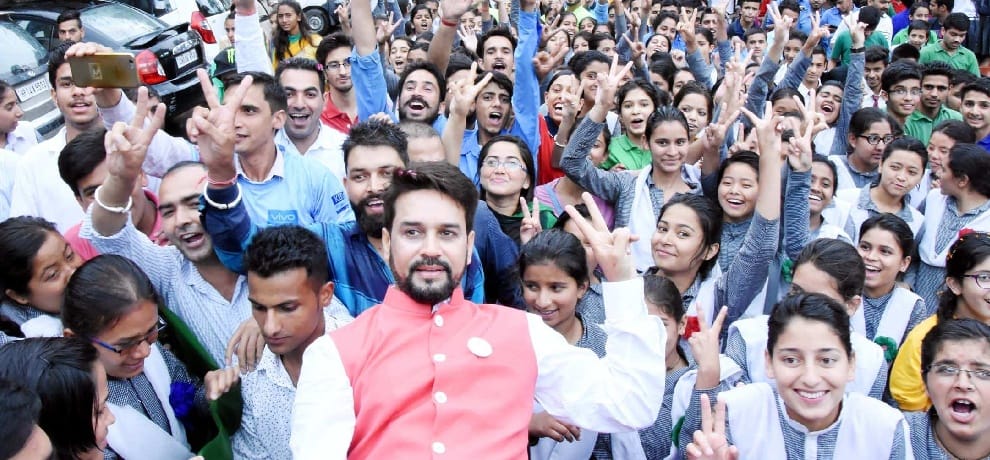 bjp mp anurag thakur targets congress