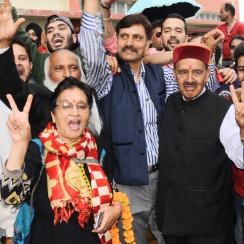 BJP Celebration after Shimla Municipal Corporation Election Results