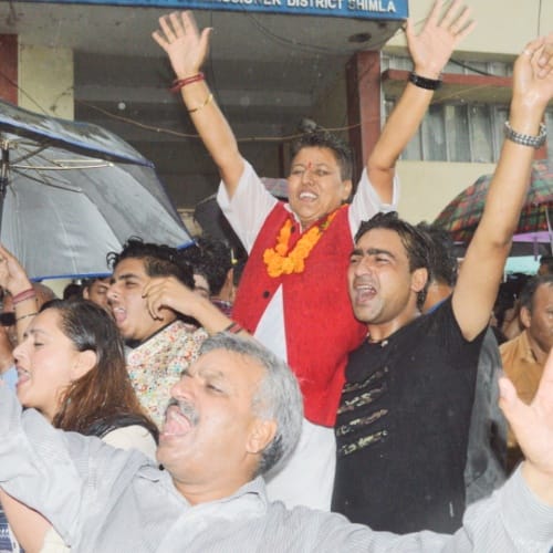 BJP Celebration after Shimla Municipal Corporation Election Results
