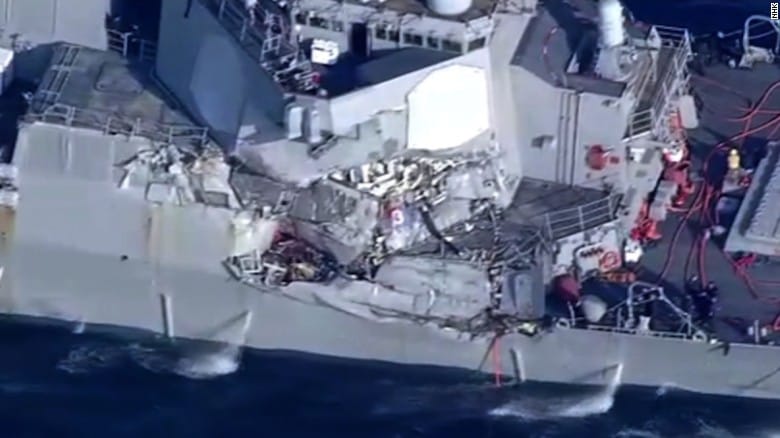 US sailors missing after Navy destroyer collision off Japan