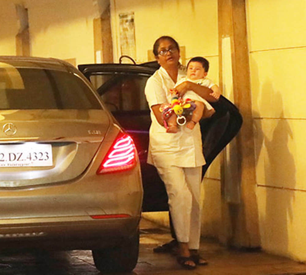 Taimur Ali Khan is back home after a weekend trip to granny Babita place