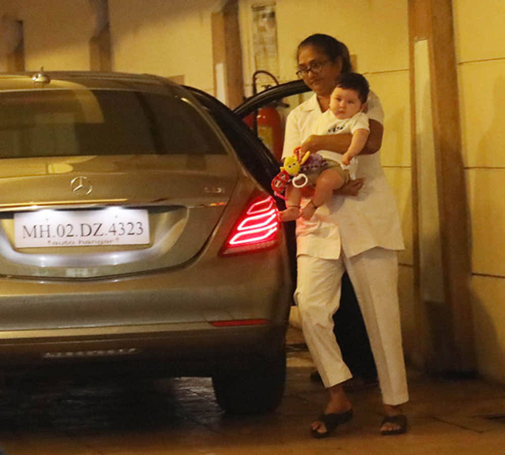 Taimur Ali Khan is back home after a weekend trip to granny Babita place