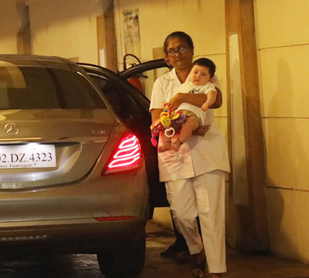 Taimur Ali Khan is back home after a weekend trip to granny Babita place