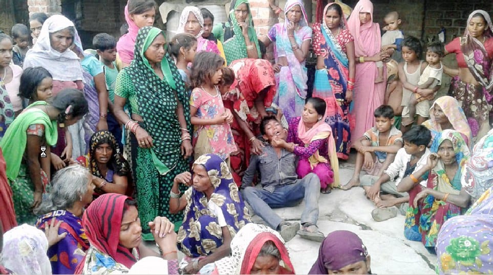 In the field found in suspicious circumstances Farmer's dead body