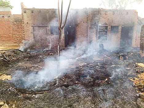 Two houses burnt with stove, female poor