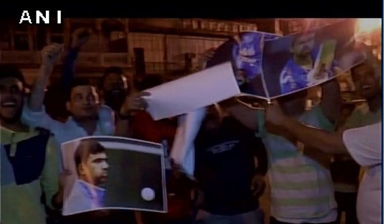 champians trophy: protest against team india defeat outside like kanpur, haridwar