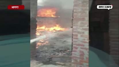 Fire in plastic factory in Firozabad