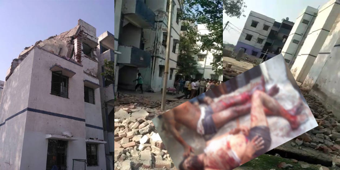 one person died in an explosion in building at kannauj 