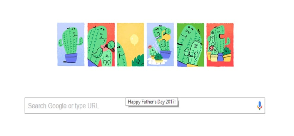 google celebrates fathers day through its doodle