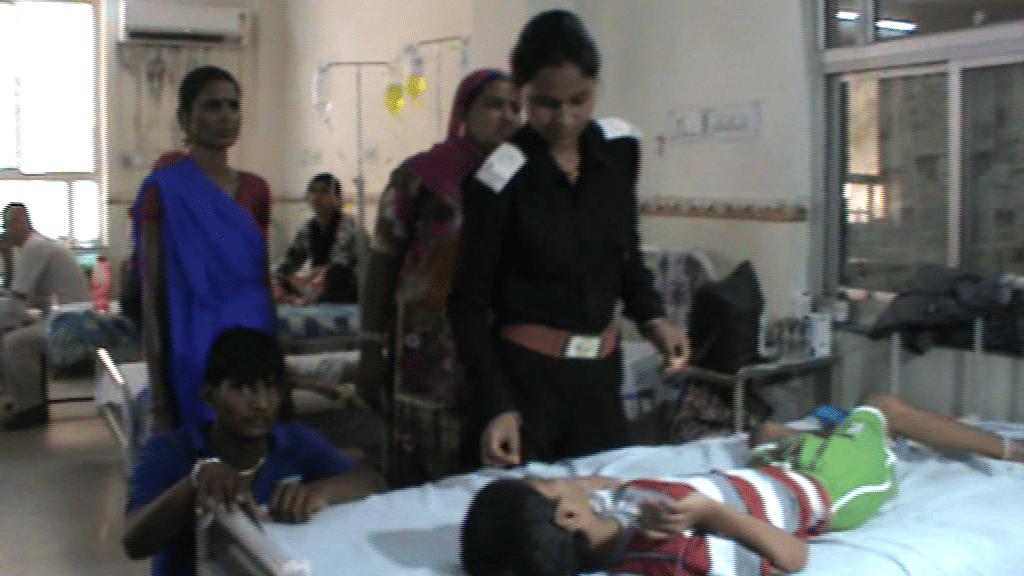 child in hospital