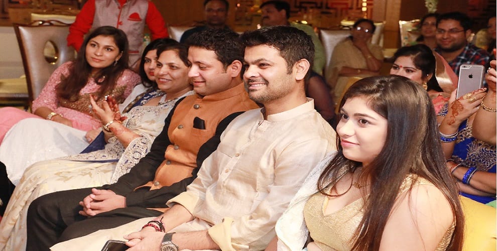 The cricket stars involved in the wedding ceremony, dance