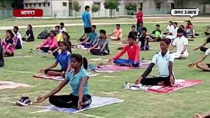 Preparation of 21 june yoga day goes on in agra 