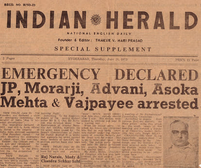 emergency 1975 in India: when indira gandhi declared emergency on 25 june 1975 midnight