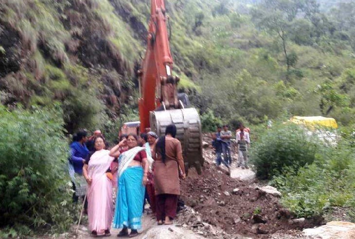 JCB closed the road