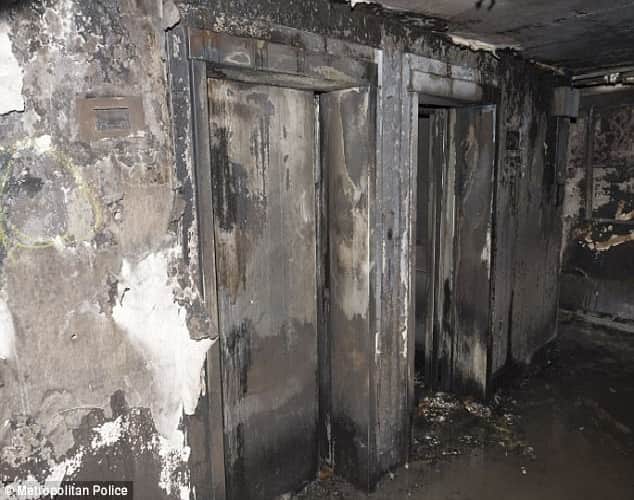Photos of london Grenfell Tower after fire