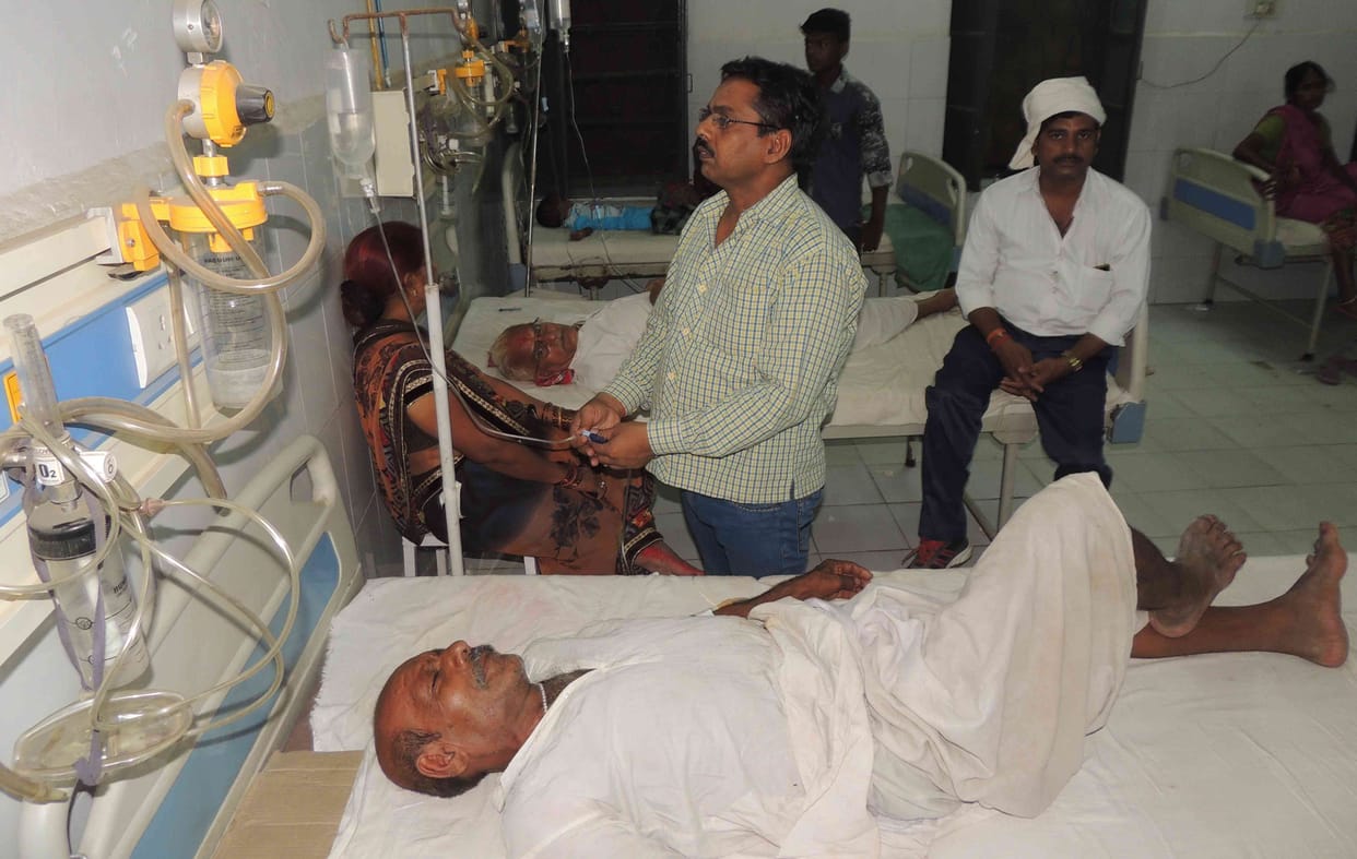 55 diarrhea patients admitted to the district hospital