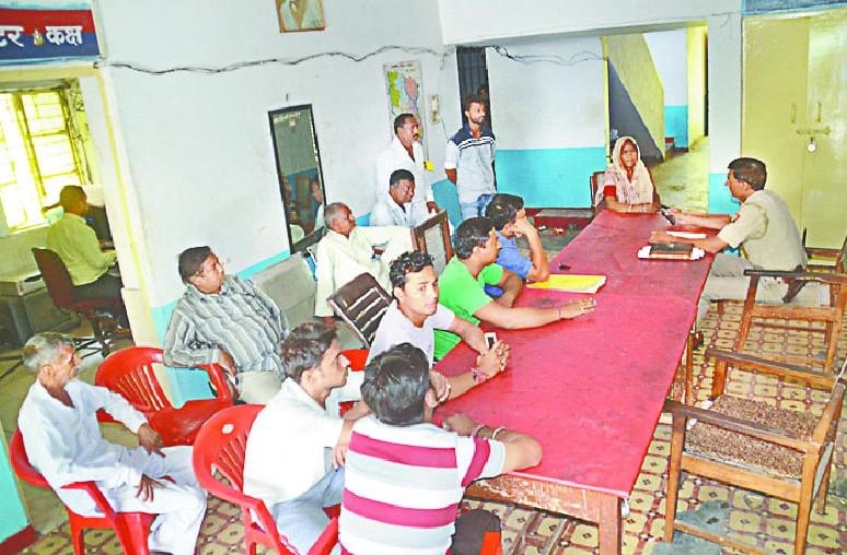Police stopped construction work in the temple