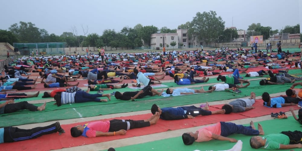 international yoga day function in agra will be live on facebook