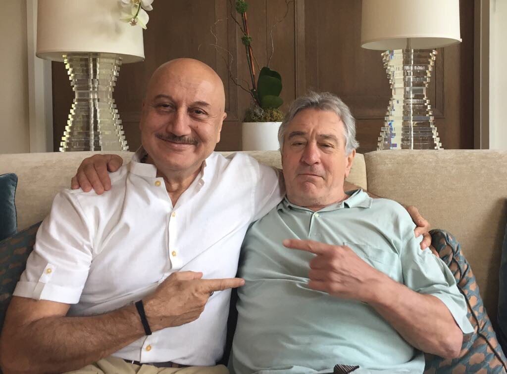anupam kher posted the lunch photos with hid hollywood co star robert de niro
