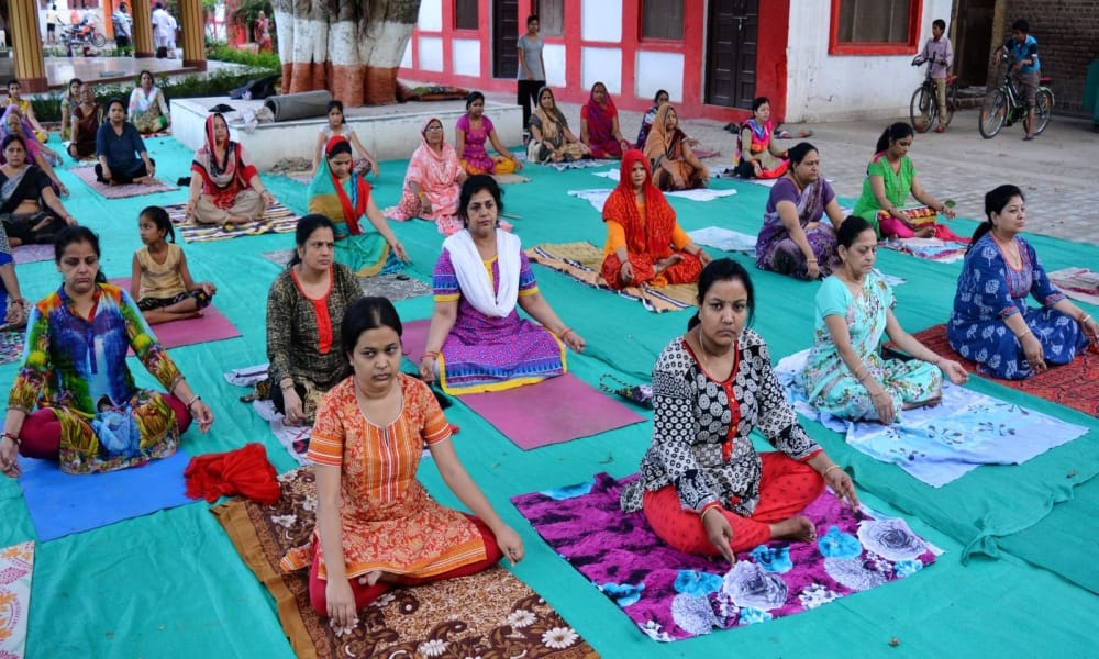 mathura is ready for the yoga practice in international yoga day