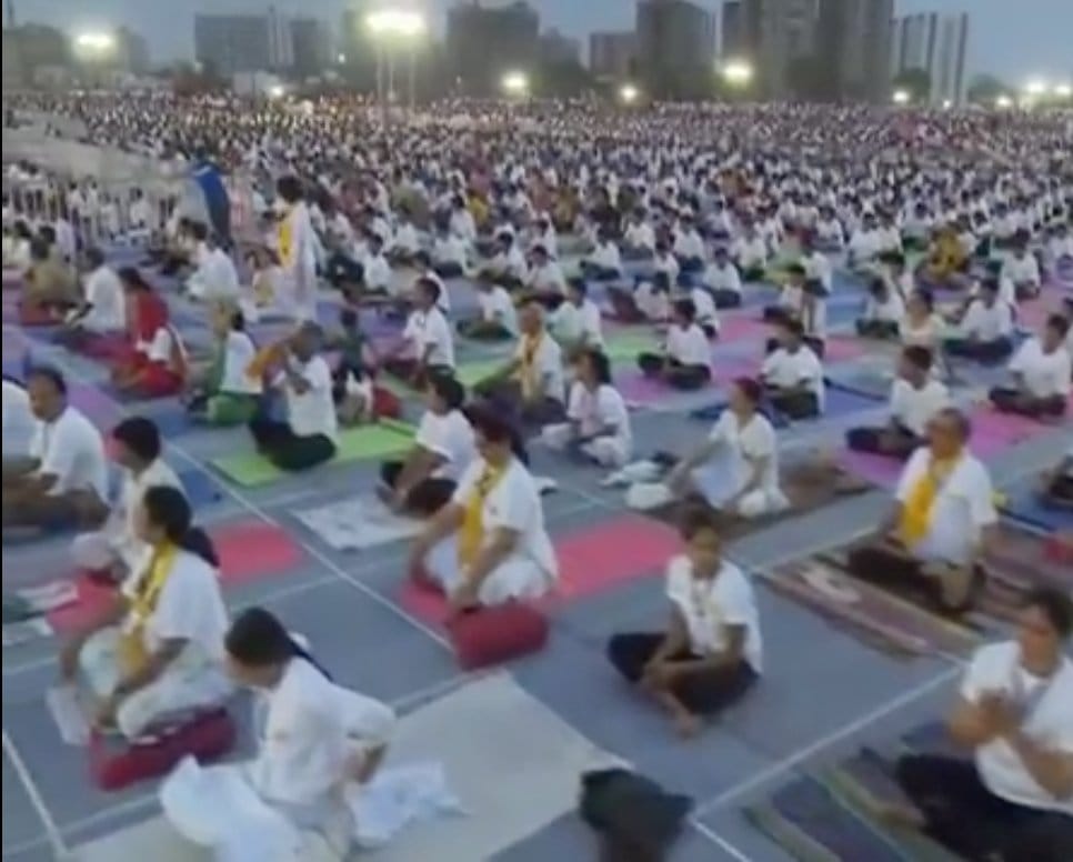 International Yoga Day: Amit Shah, Baba Ramdev kick off celebrations in Ahmedabad