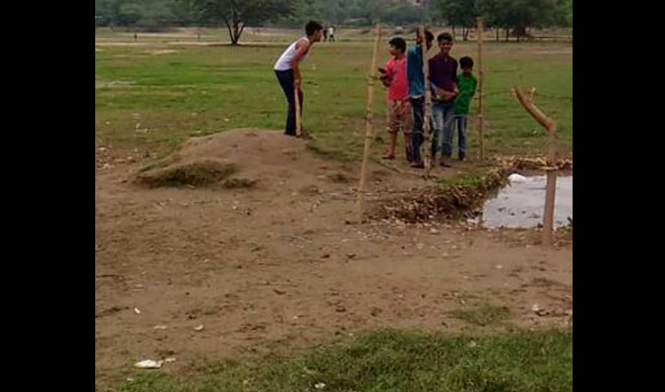     9 years boy dies during playing cricket after falling into pit filled with rainwater