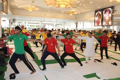 international yoga day youth learnt sainik yoga 