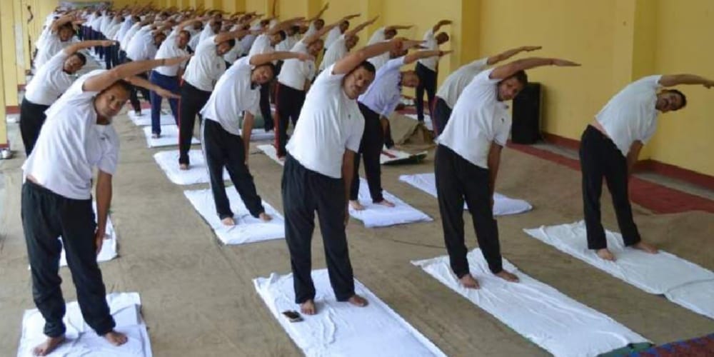 international yoga day itbp jawan did yoga