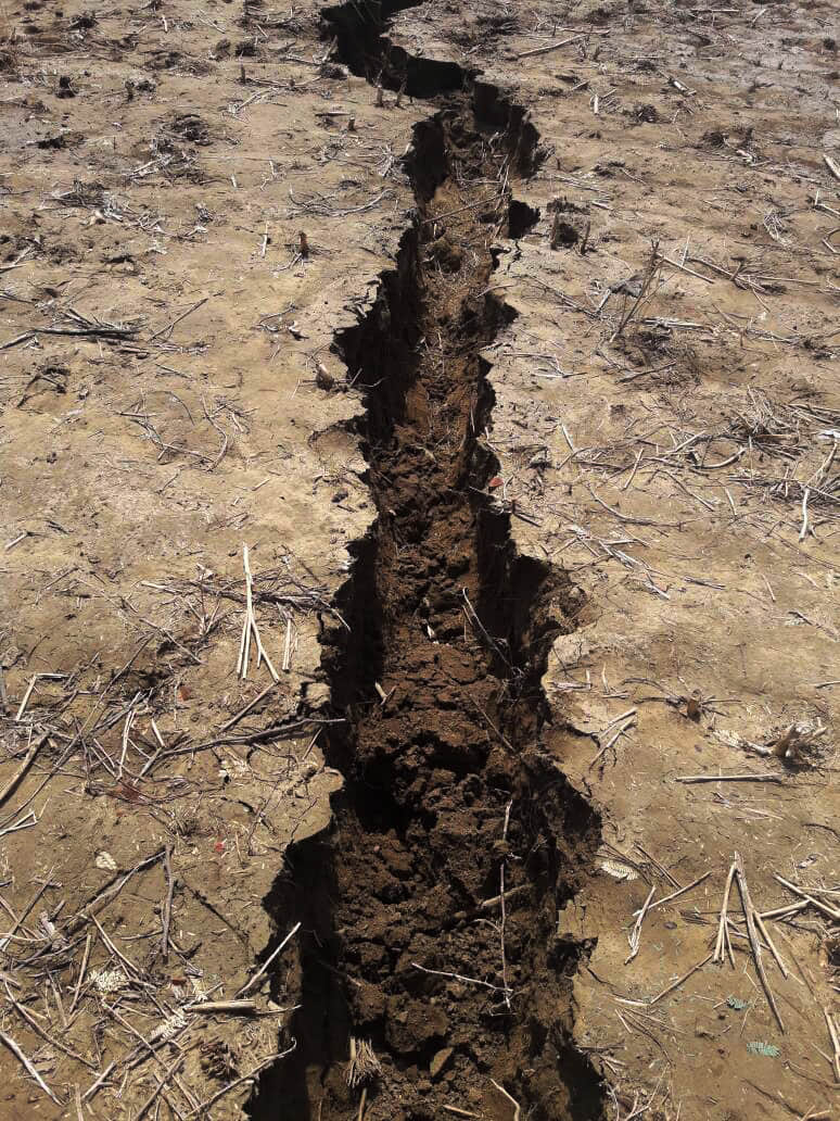 in bah area of agra land cracked after heavy sound