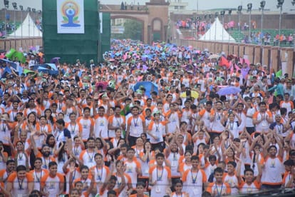  celebration of world yoga day.