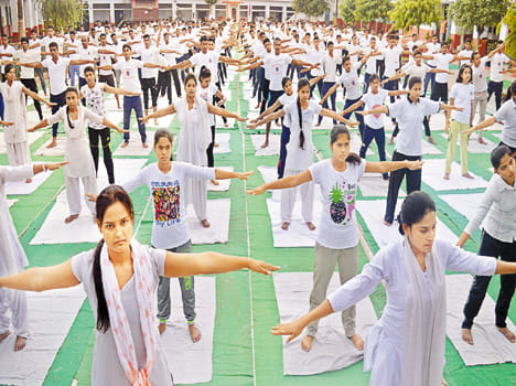 Volunteer organizations celebrated Yoga Day