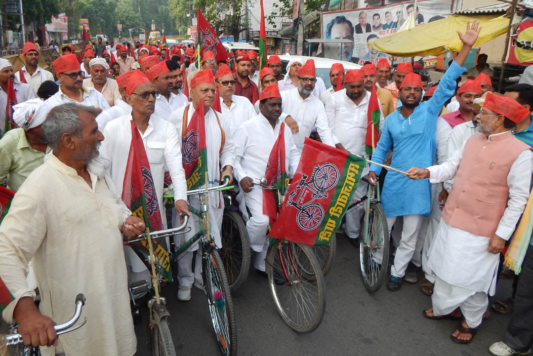 SP's cycle rally on yoga day